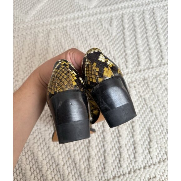 Chloé Rylee Snakeskin Embossed Leather Ankle Bootie Leather Block Heel Size 36 - Picture 10 of 10